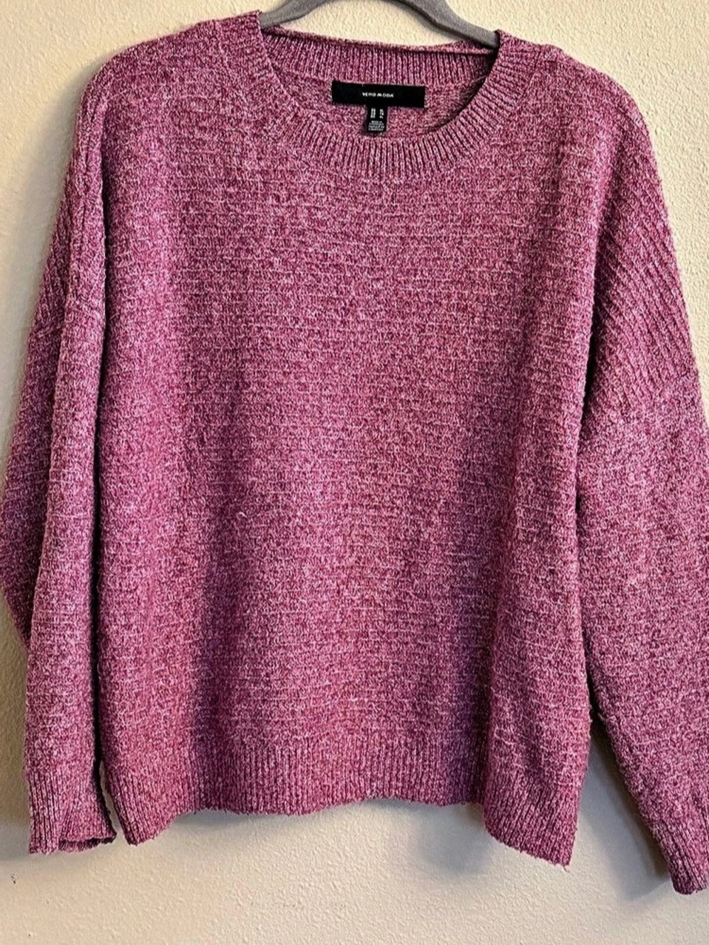 Vero Moda Pink Knit Crewneck Sweater Size XL 14